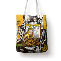 Leopard Gecko Tote Bag Tiny Dinosaur Department Funny Pest Control Graffiti