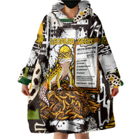 Leopard Gecko Wearable Blanket Hoodie Tiny Dinosaur Department Funny Pest Control Graffiti