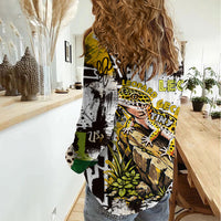 Leopard Gecko Women Casual Shirt Tiny Dinosaur Department Funny Pest Control Graffiti