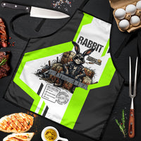 Rabbit Powered By Hay And Attitude Apron Funny Sarcastic Bunny Diagram Graphic Art