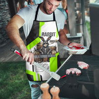 Rabbit Powered By Hay And Attitude Apron Funny Sarcastic Bunny Diagram Graphic Art