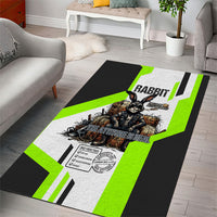 Rabbit Powered By Hay And Attitude Area Rug Funny Sarcastic Bunny Diagram Graphic Art