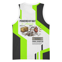 Rabbit Powered By Hay And Attitude Basketball Jersey Funny Sarcastic Bunny Diagram Graphic Art