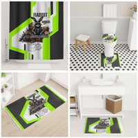 Rabbit Powered By Hay And Attitude Bathroom Set Funny Sarcastic Bunny Diagram Graphic Art