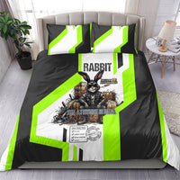 Rabbit Powered By Hay And Attitude Bedding Set Funny Sarcastic Bunny Diagram Graphic Art