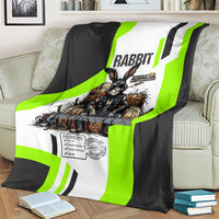 Rabbit Powered By Hay And Attitude Blanket Funny Sarcastic Bunny Diagram Graphic Art