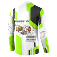 Rabbit Powered By Hay And Attitude Button Sweatshirt Funny Sarcastic Bunny Diagram Graphic Art