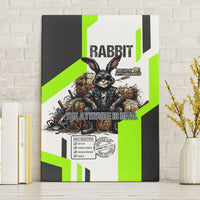 Rabbit Powered By Hay And Attitude Canvas Wall Art Funny Sarcastic Bunny Diagram Graphic Art