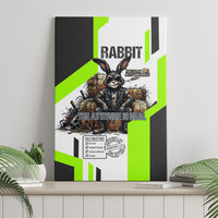 Rabbit Powered By Hay And Attitude Canvas Wall Art Funny Sarcastic Bunny Diagram Graphic Art