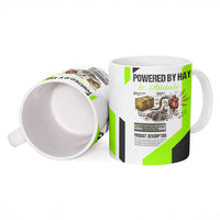 Rabbit Powered By Hay And Attitude Ceramic Mug Funny Sarcastic Bunny Diagram Graphic Art