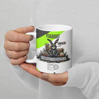 Rabbit Powered By Hay And Attitude Ceramic Mug Funny Sarcastic Bunny Diagram Graphic Art