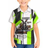 Rabbit Powered By Hay And Attitude Kid Hawaiian Shirt Funny Sarcastic Bunny Diagram Graphic Art