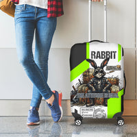 Rabbit Powered By Hay And Attitude Luggage Cover Funny Sarcastic Bunny Diagram Graphic Art