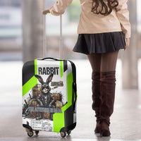 Rabbit Powered By Hay And Attitude Luggage Cover Funny Sarcastic Bunny Diagram Graphic Art