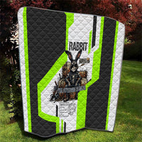 Rabbit Powered By Hay And Attitude Quilt Funny Sarcastic Bunny Diagram Graphic Art