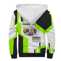 Rabbit Powered By Hay And Attitude Sherpa Hoodie Funny Sarcastic Bunny Diagram Graphic Art