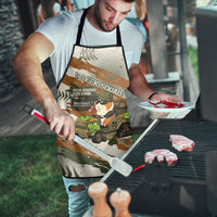 Wheek Squad Guinea Pig Apron Funny Military Tactical Camo Veggie Division Schematic