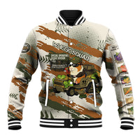 Wheek Squad Guinea Pig Baseball Jacket Funny Military Tactical Camo Veggie Division Schematic