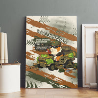 Wheek Squad Guinea Pig Canvas Wall Art Funny Military Tactical Camo Veggie Division Schematic