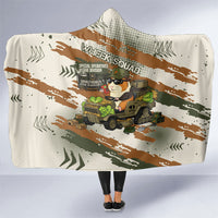 Wheek Squad Guinea Pig Hooded Blanket Funny Military Tactical Camo Veggie Division Schematic