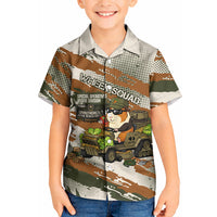 Wheek Squad Guinea Pig Kid Hawaiian Shirt Funny Military Tactical Camo Veggie Division Schematic