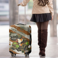 Wheek Squad Guinea Pig Luggage Cover Funny Military Tactical Camo Veggie Division Schematic
