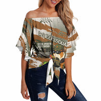 Wheek Squad Guinea Pig Off Shoulder Wrap Waist Top Funny Military Tactical Camo Veggie Division Schematic