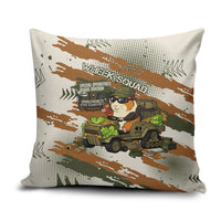 Wheek Squad Guinea Pig Pillow Cover Funny Military Tactical Camo Veggie Division Schematic