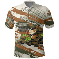 Wheek Squad Guinea Pig Polo Shirt Funny Military Tactical Camo Veggie Division Schematic