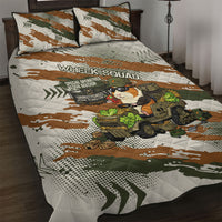 Wheek Squad Guinea Pig Quilt Bed Set Funny Military Tactical Camo Veggie Division Schematic