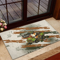 Wheek Squad Guinea Pig Rubber Doormat Funny Military Tactical Camo Veggie Division Schematic