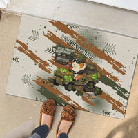 Wheek Squad Guinea Pig Rubber Doormat Funny Military Tactical Camo Veggie Division Schematic