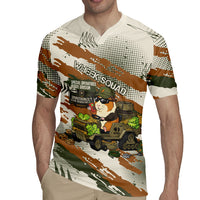 Wheek Squad Guinea Pig Rugby Jersey Funny Military Tactical Camo Veggie Division Schematic
