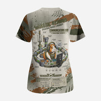 Wheek Squad Guinea Pig Scrub Top Funny Military Tactical Camo Veggie Division Schematic