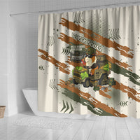 Wheek Squad Guinea Pig Shower Curtain Funny Military Tactical Camo Veggie Division Schematic