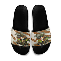 Wheek Squad Guinea Pig Slide Sandals Funny Military Tactical Camo Veggie Division Schematic