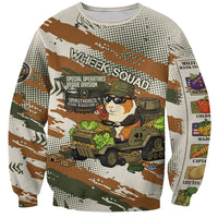 Wheek Squad Guinea Pig Sweatshirt Funny Military Tactical Camo Veggie Division Schematic
