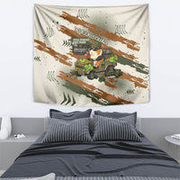 Wheek Squad Guinea Pig Tapestry Funny Military Tactical Camo Veggie Division Schematic