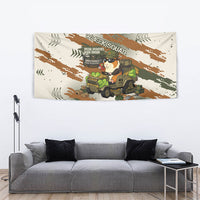 Wheek Squad Guinea Pig Tapestry Funny Military Tactical Camo Veggie Division Schematic