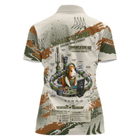 Wheek Squad Guinea Pig Women Polo Shirt Funny Military Tactical Camo Veggie Division Schematic