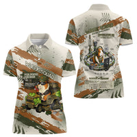 Wheek Squad Guinea Pig Women Polo Shirt Funny Military Tactical Camo Veggie Division Schematic