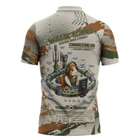 Wheek Squad Guinea Pig Zipper Polo Shirt Funny Military Tactical Camo Veggie Division Schematic