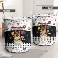 German Shepherd Home Security With A Heart Laundry Basket Officer Loyal Guard Dog Best Friend Mascot