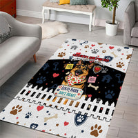 German Shepherd Home Security With A Heart Area Rug Officer Loyal Guard Dog Best Friend Mascot