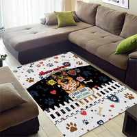 German Shepherd Home Security With A Heart Area Rug Officer Loyal Guard Dog Best Friend Mascot