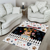 German Shepherd Home Security With A Heart Area Rug Officer Loyal Guard Dog Best Friend Mascot
