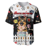 German Shepherd Home Security With A Heart Baseball Jersey Officer Loyal Guard Dog Best Friend Mascot