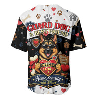 German Shepherd Home Security With A Heart Baseball Jersey Officer Loyal Guard Dog Best Friend Mascot