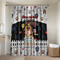 German Shepherd Home Security With A Heart Bathroom Set Officer Loyal Guard Dog Best Friend Mascot