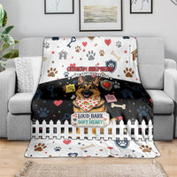 German Shepherd Home Security With A Heart Blanket Officer Loyal Guard Dog Best Friend Mascot